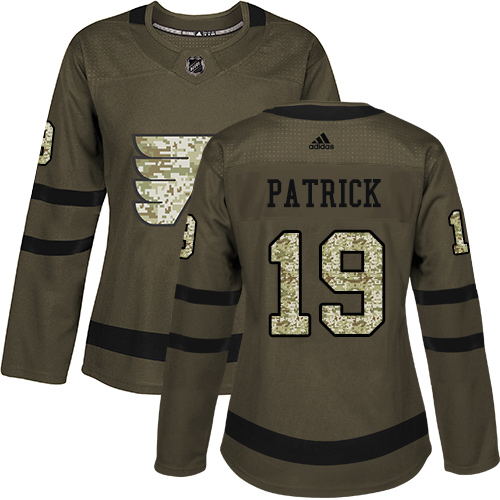 Adidas Flyers #19 Nolan Patrick Green Salute to Service Women's Stitched NHL Jersey